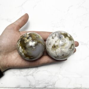 Flower Agate Lace Agate Crystal Sphere wholesale polished crystal sphere product photo 4