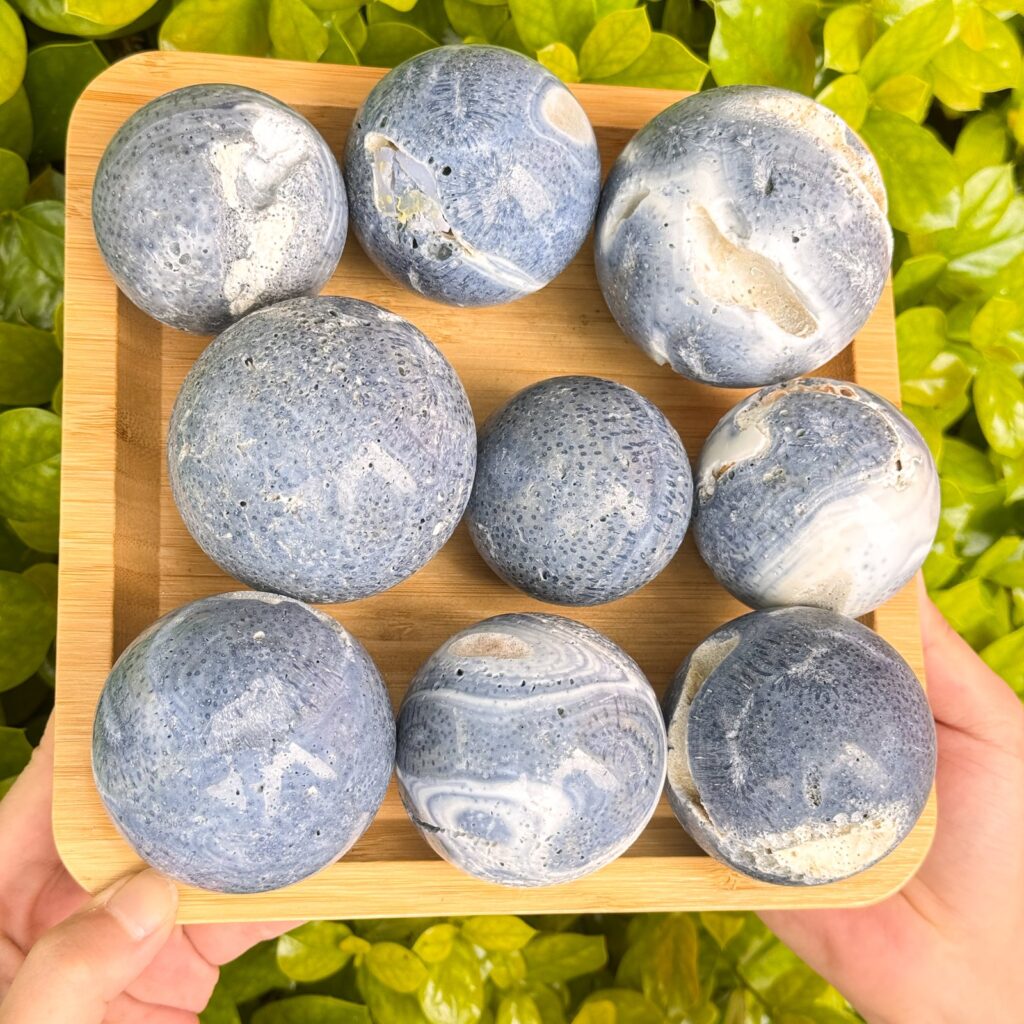 Fossil Coral Jade Crystal Sphere wholesale polished crystal sphere product photo 4