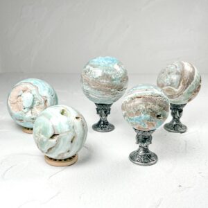 Hemimorphite Crystal Sphere wholesale polished crystal sphere product photo 3