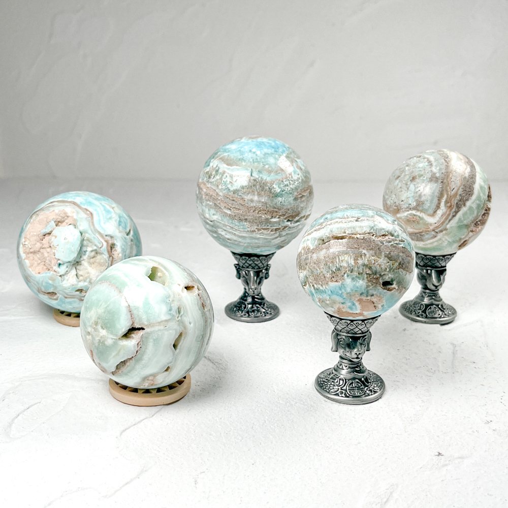 Hemimorphite Crystal Sphere wholesale polished crystal sphere product photo 3