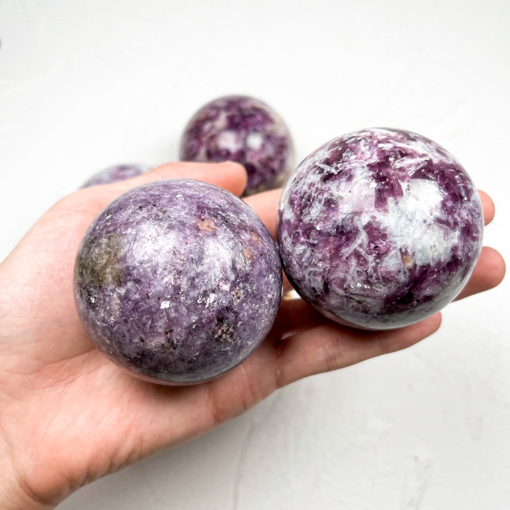 Lepidolite Crystal Sphere wholesale polished crystal sphere product photo 1