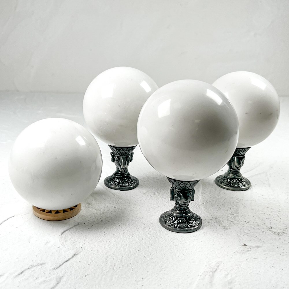 Pearl Marble Crystal Sphere wholesale polished crystal sphere product photo 4