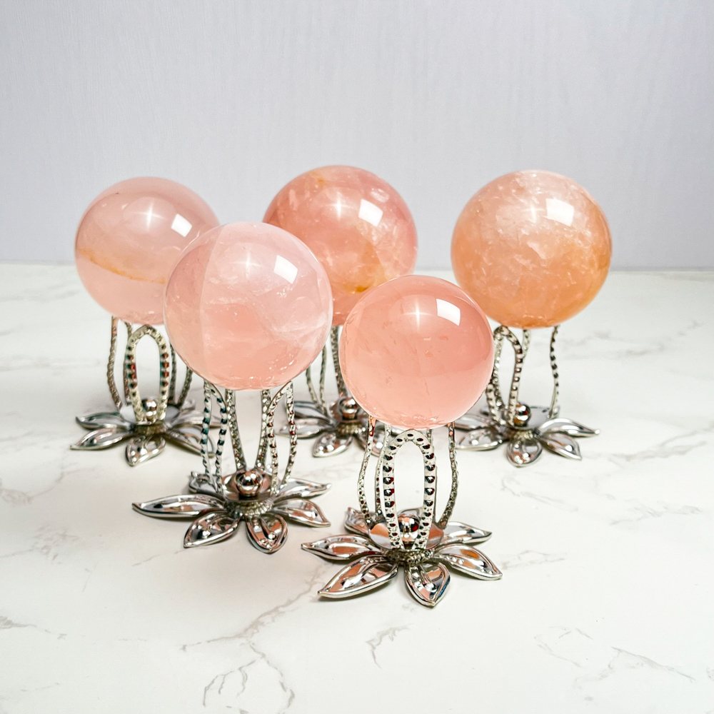 Rose Quartz Crystal Sphere wholesale polished crystal sphere product photo 2