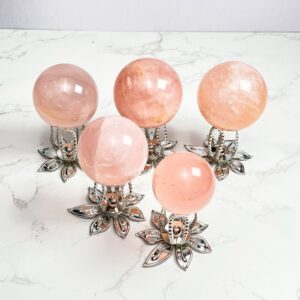 Rose Quartz Crystal Sphere wholesale polished crystal sphere product photo 3