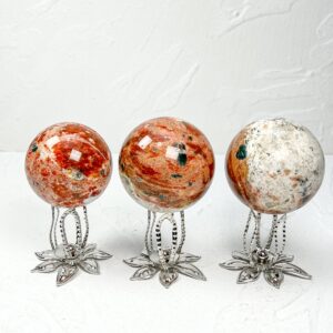 Sunstone With Blue Apatite Crystal Sphere wholesale polished crystal sphere product photo 1