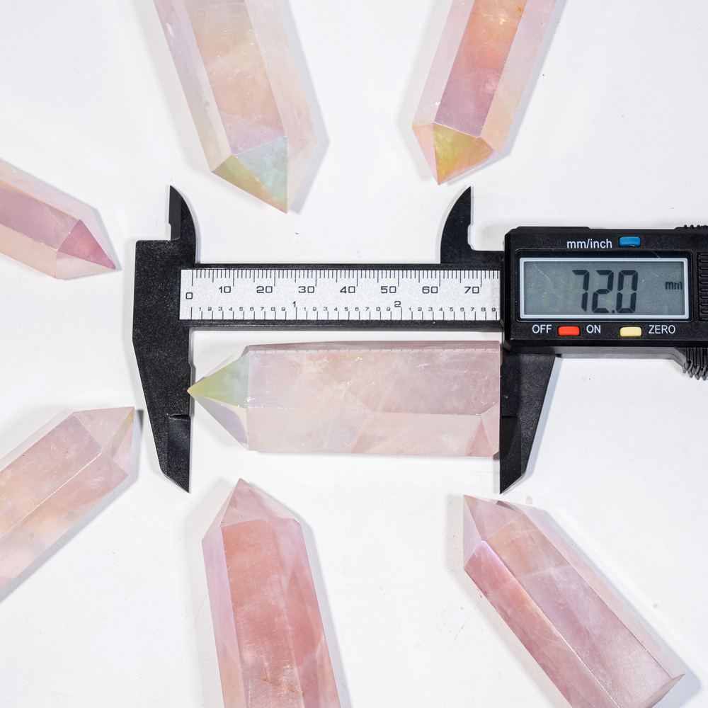 Aura Rose Quartz Crystal Tower wholesale crystal tower product photo 2