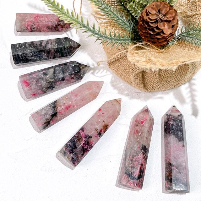 Black Rhodochrosite Crystal Tower wholesale crystal tower product photo 1