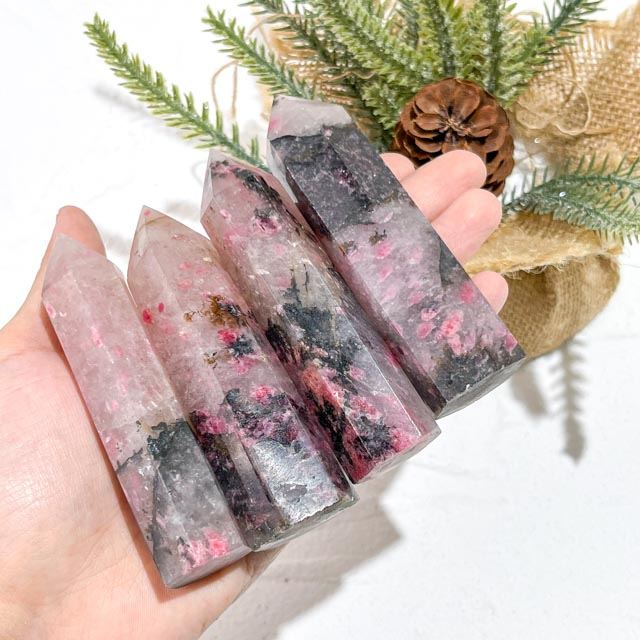Black Rhodochrosite Crystal Tower wholesale crystal tower product photo 2