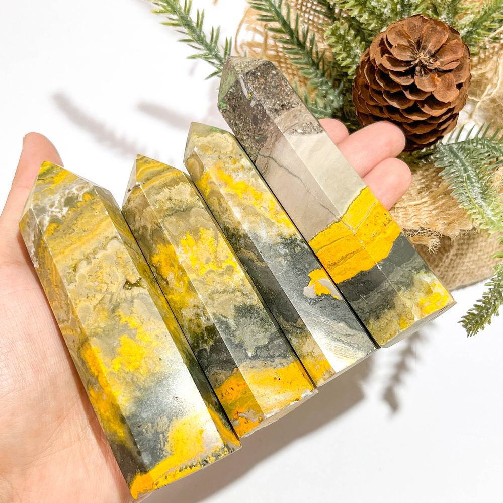 Bumblebee Jasper Crystal Tower wholesale crystal tower product photo 3