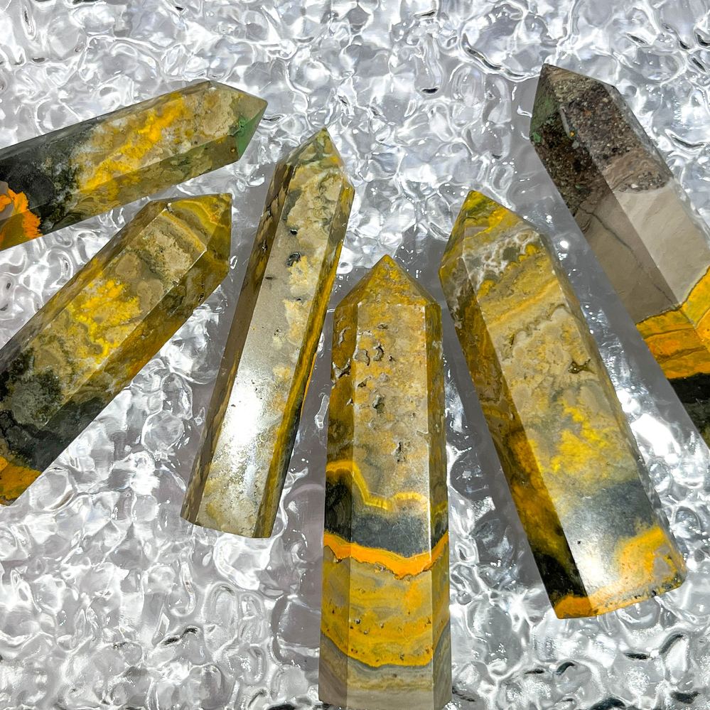 Bumblebee Jasper Crystal Tower wholesale crystal tower product photo 4