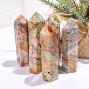 Crazy Lace Agate Crystal Tower wholesale crystal tower product photo 1