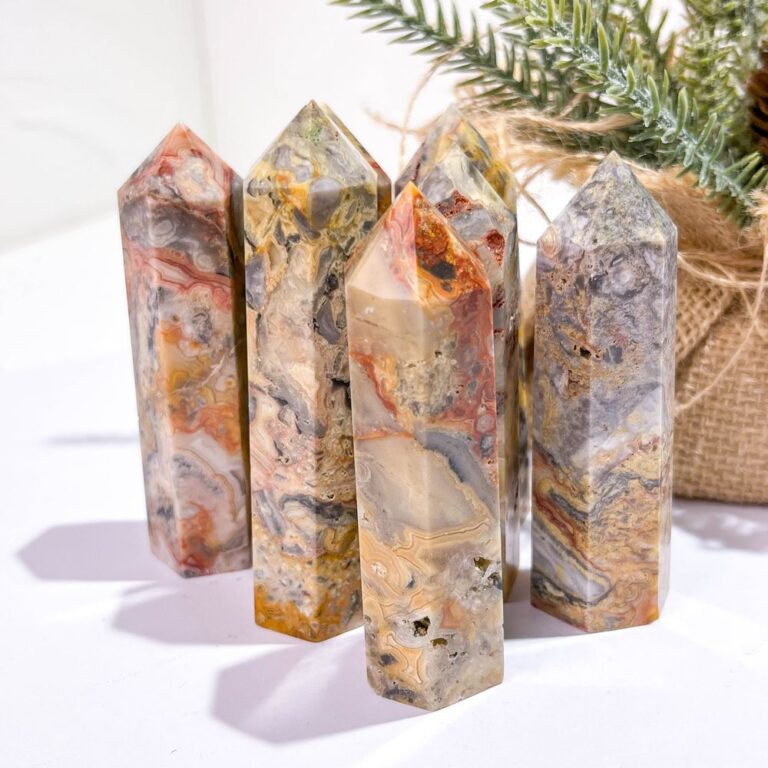 Crazy Lace Agate Crystal Tower wholesale crystal tower product photo 1