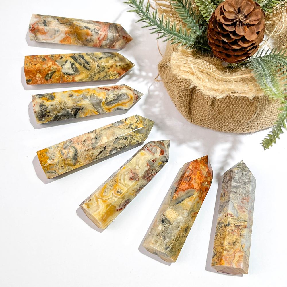 Crazy Lace Agate Crystal Tower wholesale crystal tower product photo 2
