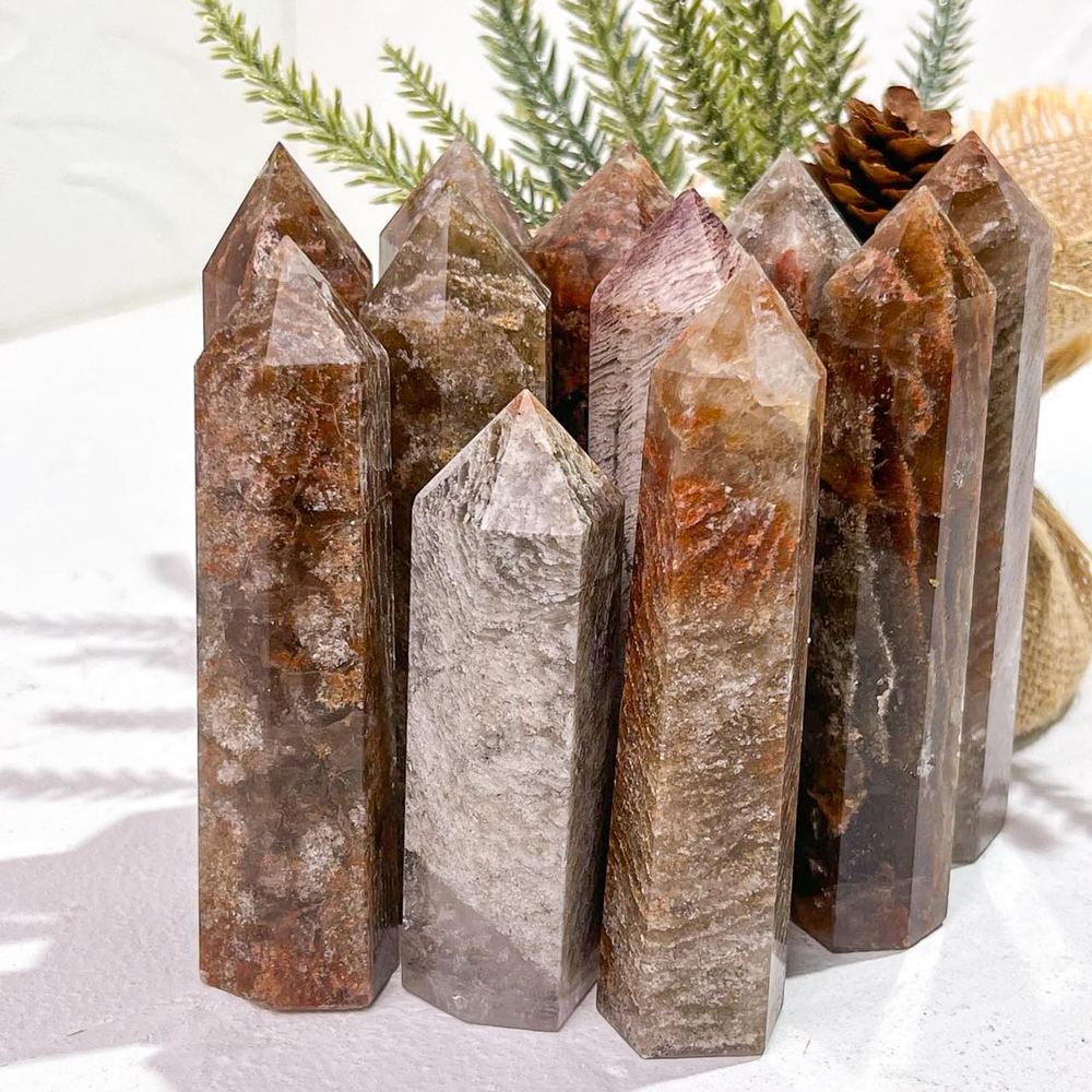 Layered Phantom Quartz Crystal Tower wholesale crystal tower product photo 2