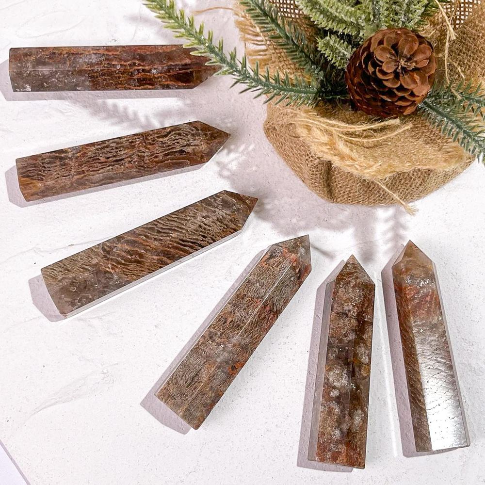 Layered Phantom Quartz Crystal Tower wholesale crystal tower product photo 3