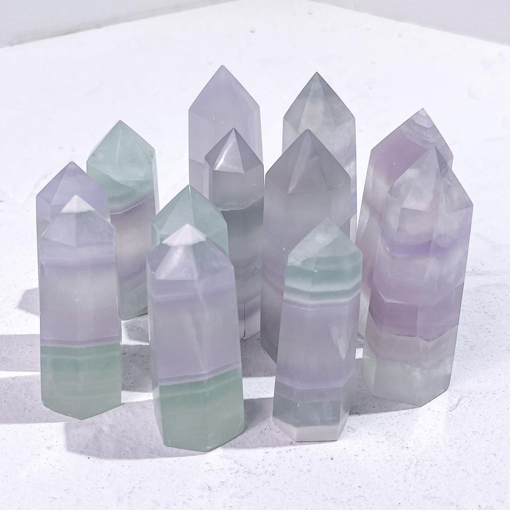 Light Fluorite Crystal Tower wholesale crystal tower product photo 2