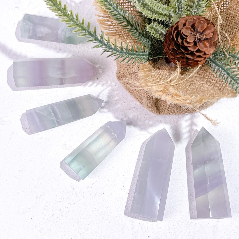 Light Fluorite Crystal Tower wholesale crystal tower product photo 3