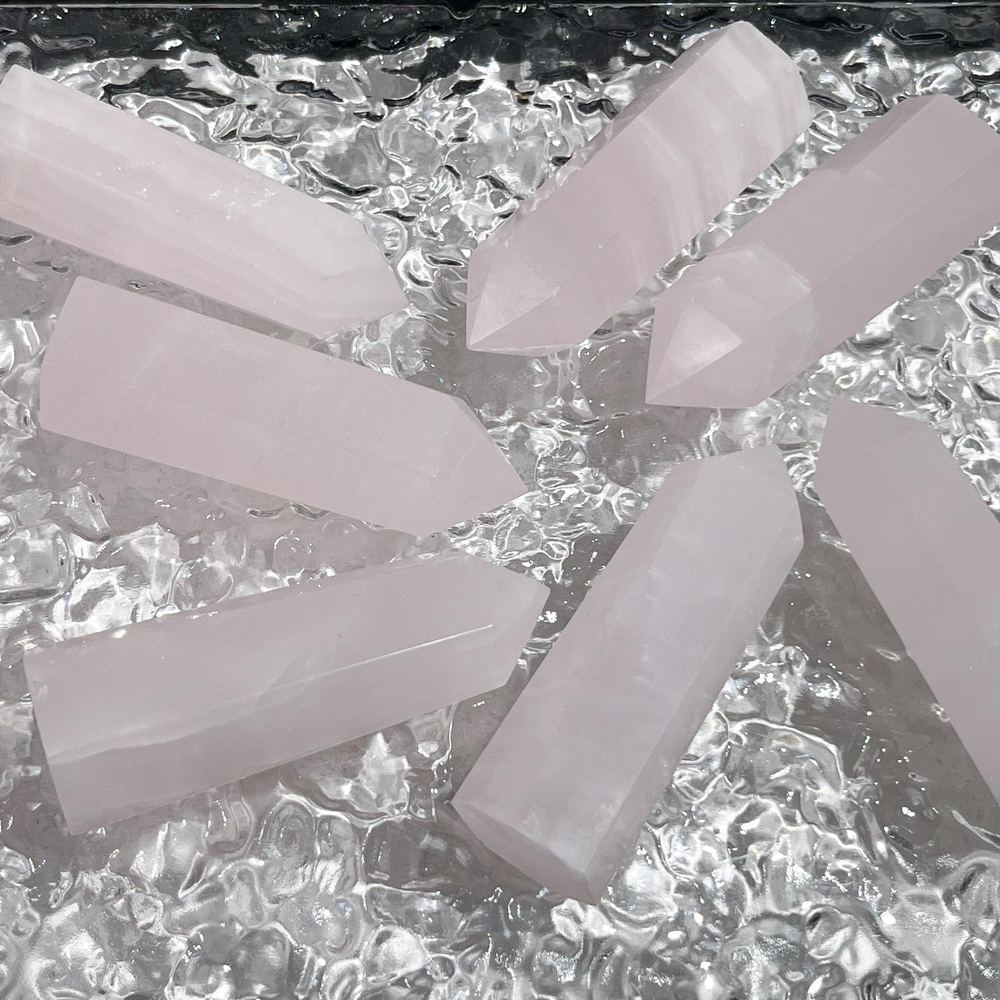 Madagascar Rose Quartz Crystal Tower wholesale crystal tower product photo 2