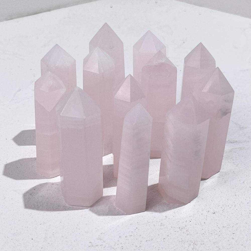 Madagascar Rose Quartz Crystal Tower wholesale crystal tower product photo 3