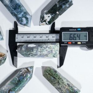 Moss Agate Crystal Tower wholesale crystal tower product photo 1