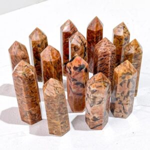 Peach Moonstone Crystal Tower wholesale crystal tower product photo 1