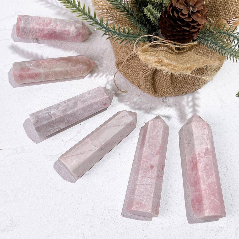 Pink Opal Crystal Tower wholesale crystal tower product photo 4