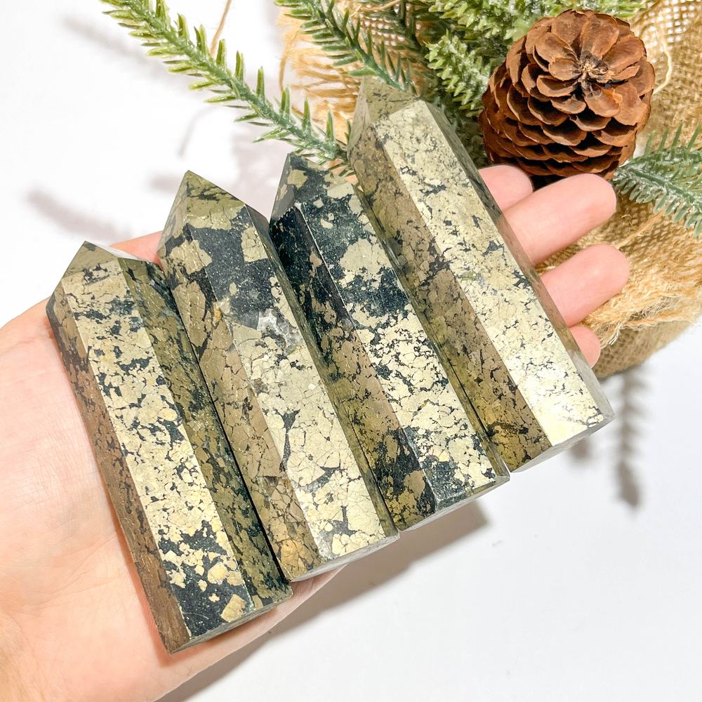 Pyrite Crystal Tower wholesale crystal tower product photo 1