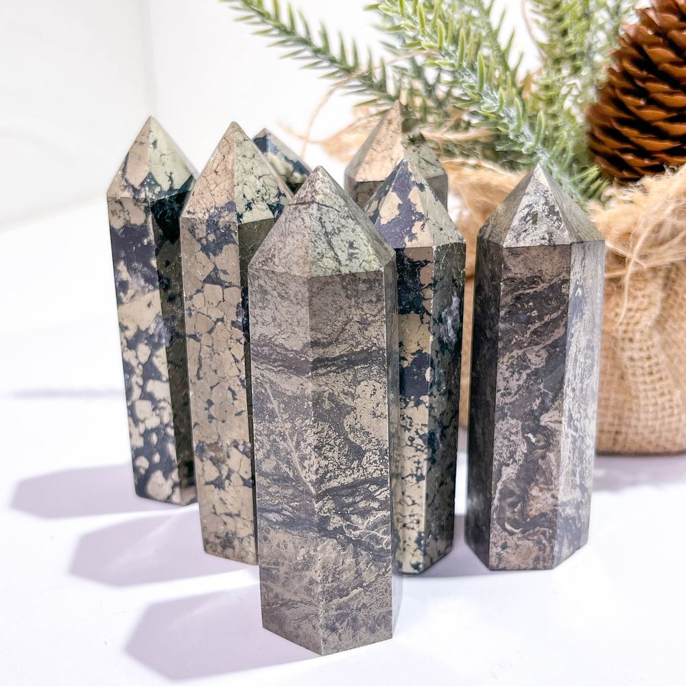 Pyrite Crystal Tower wholesale crystal tower product photo 2