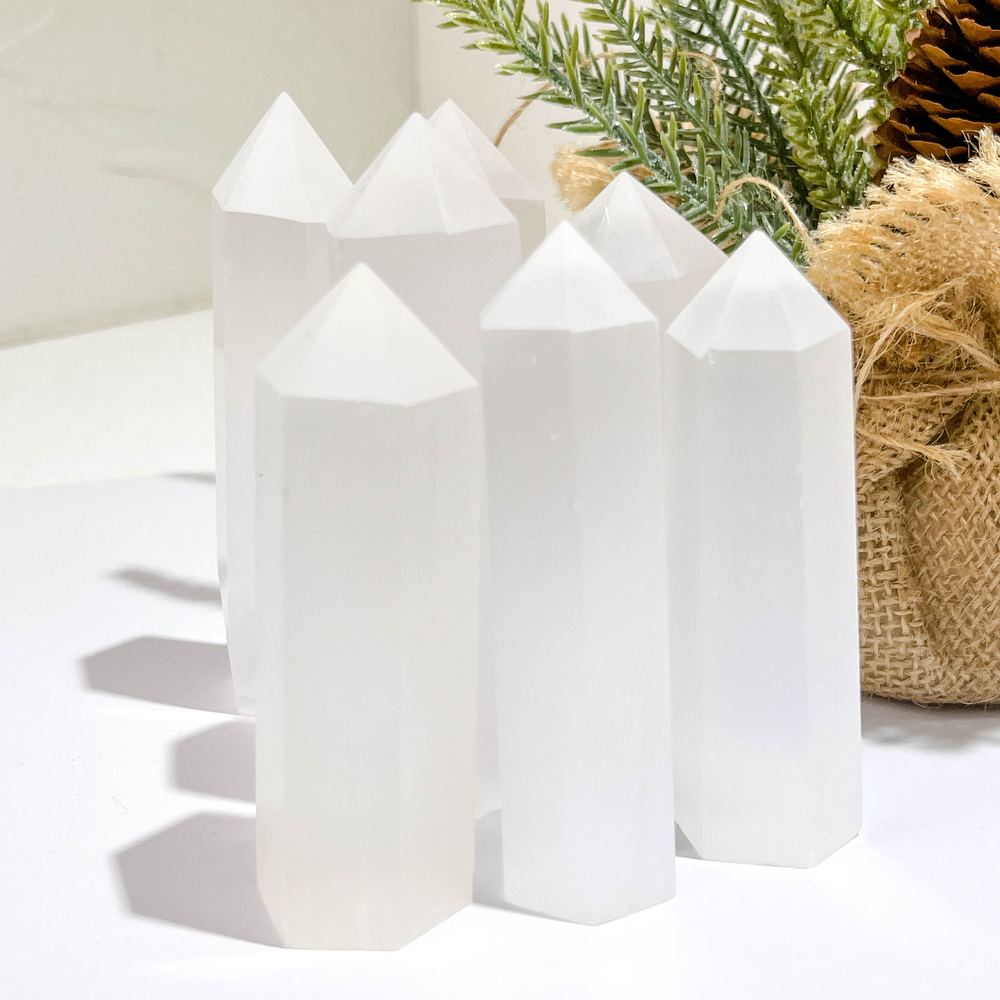 Selenite Satin Spar Crystal Tower wholesale crystal tower product photo 2