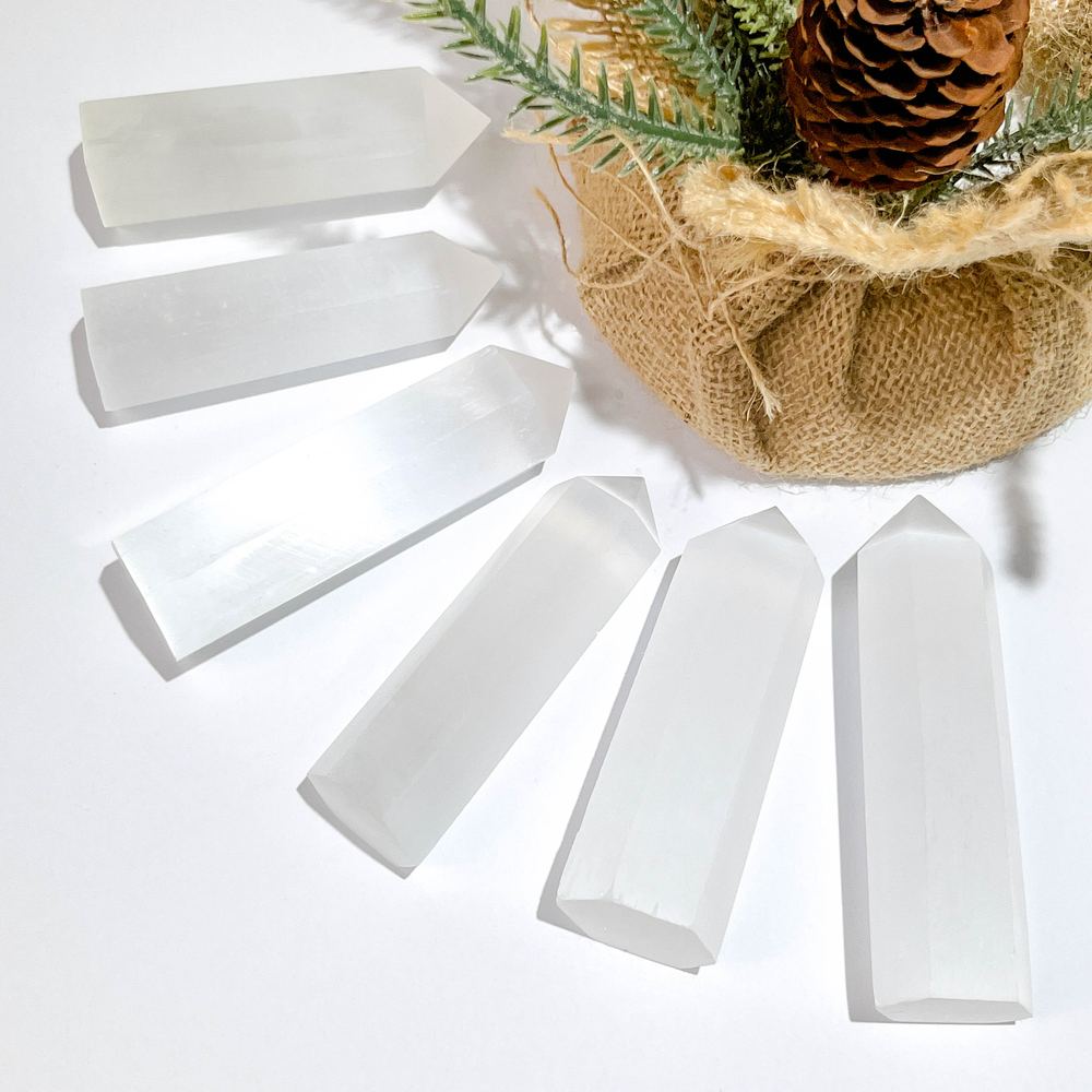 Selenite Satin Spar Crystal Tower wholesale crystal tower product photo 4