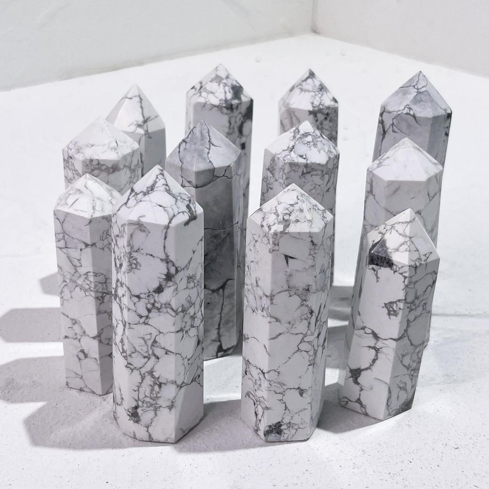 White Turquoise Crystal Tower wholesale crystal tower product photo 3
