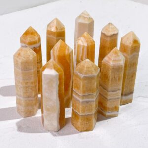 Yellow Calcite Crystal Tower wholesale crystal tower product photo 1