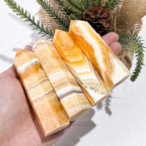 Yellow Calcite Crystal Tower wholesale crystal tower product photo 2