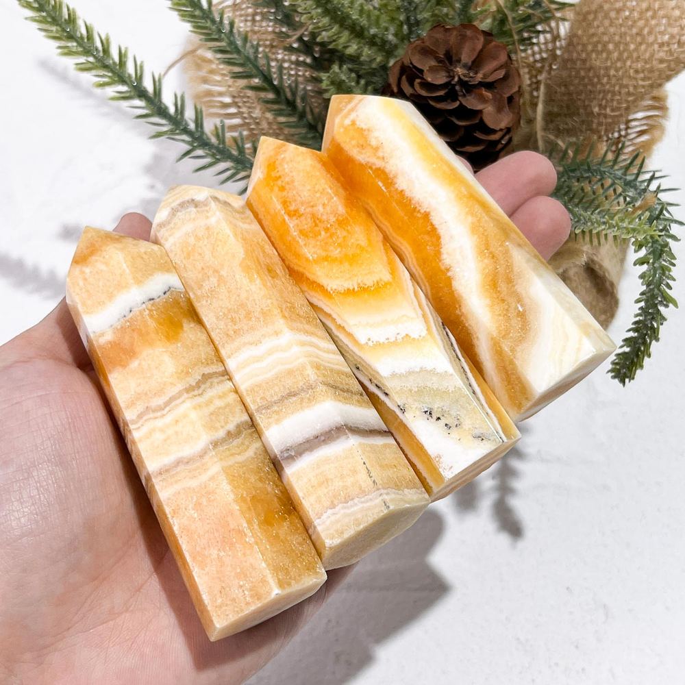 Yellow Calcite Crystal Tower wholesale crystal tower product photo 2