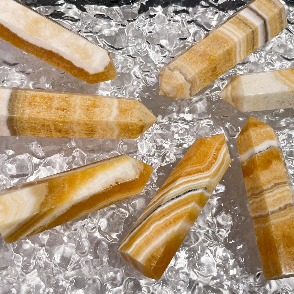 Yellow Calcite Crystal Tower wholesale crystal tower product photo 3