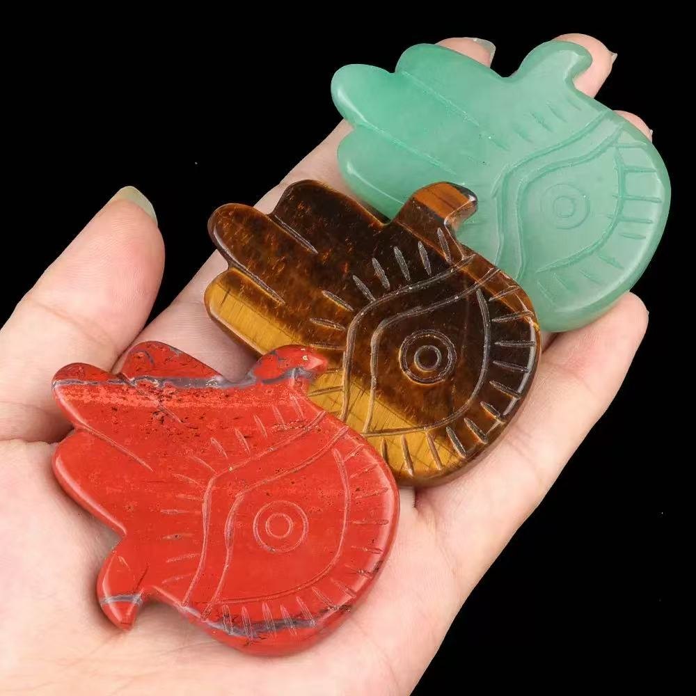 Evil Eye Palm Crystal Carving wholesale product photo 1