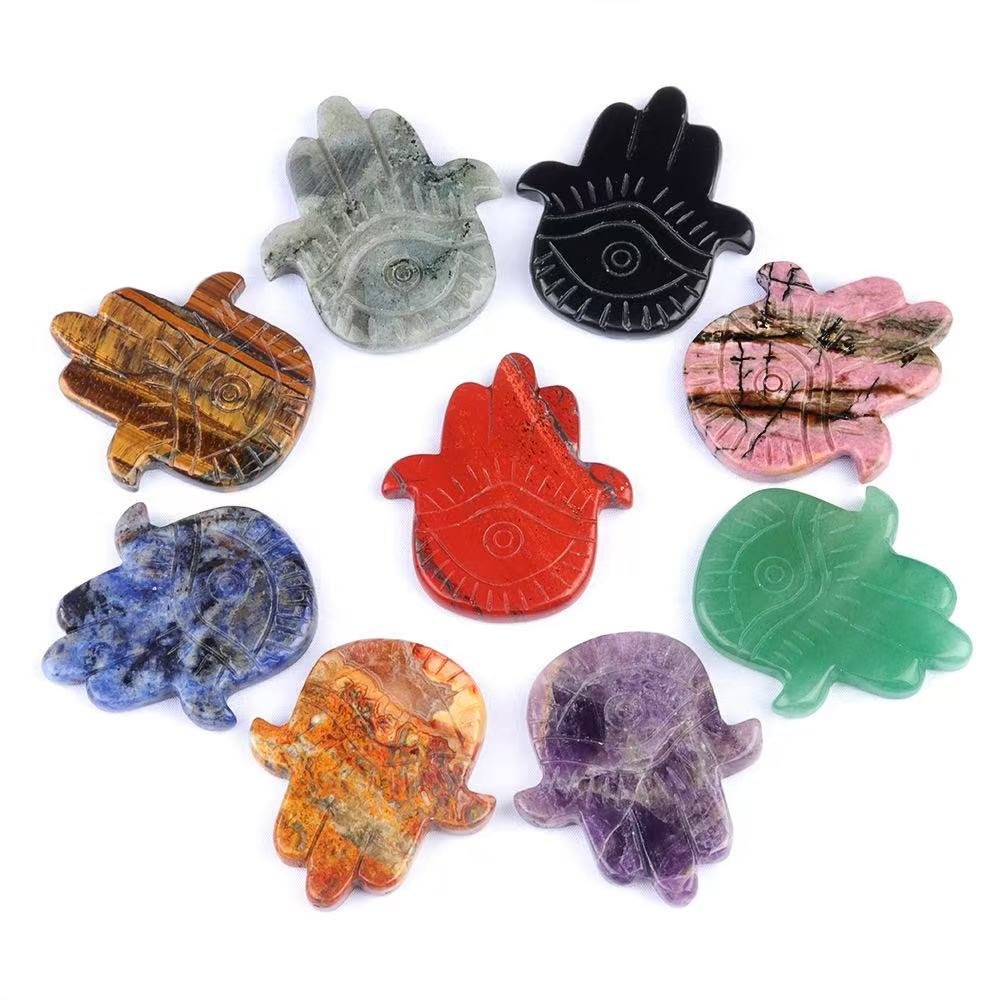 Evil Eye Palm Crystal Carving wholesale product photo 2