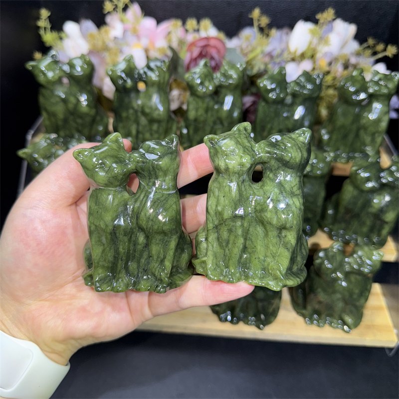 Kissing Cat Crystal Carving wholesale product photo 1