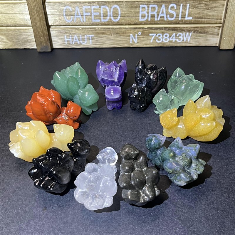 Nine Tailed Fox Crystal Carving wholesale product photo 1