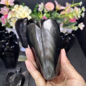 Silver Sheen Obsidian Angel Crystal Carving wholesale product photo 2