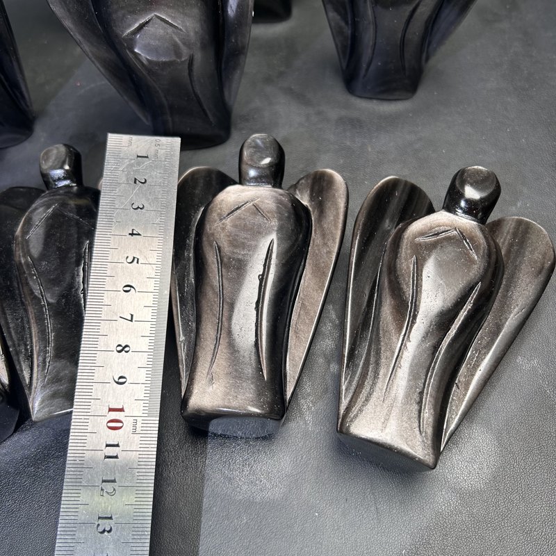 Silver Sheen Obsidian Angel Crystal Carving wholesale product photo 3