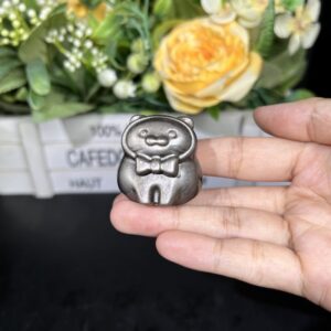 Silver Sheen Obsidian Sitting Seal Crystal Carving wholesale product photo 3