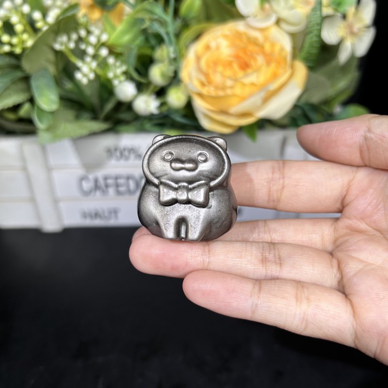 Silver Sheen Obsidian Sitting Seal Crystal Carving wholesale product photo 3