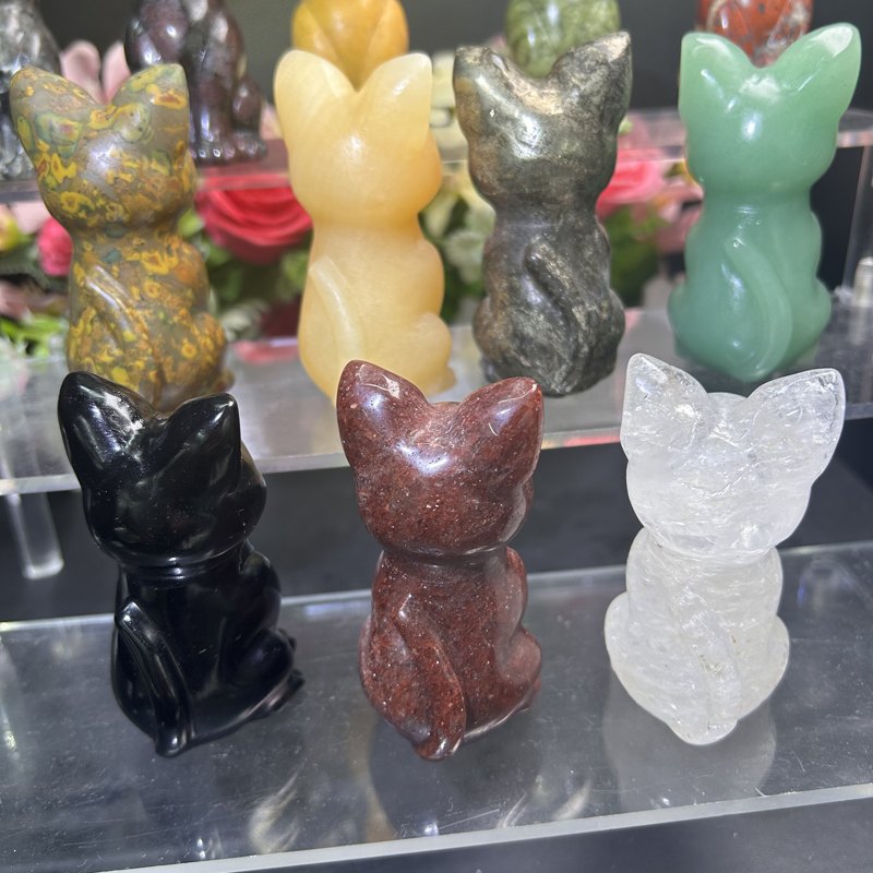 Sitting Cat Crystal Carving wholesale product photo 2