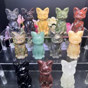 Sitting Cat Crystal Carving wholesale product photo 3