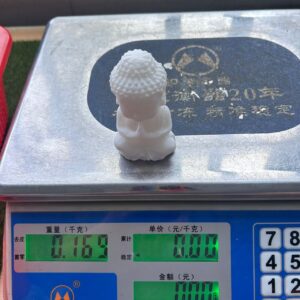 White Marble Baby Buddha Crystal Carving wholesale product photo 1