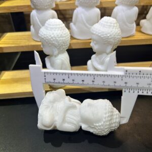 White Marble Baby Buddha Crystal Carving wholesale product photo 2