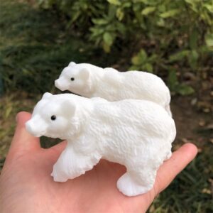 White Marble Bear Crystal Carving wholesale product photo 1