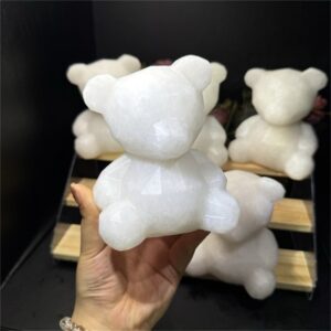 White Marble Faceless Bear Crystal Carving wholesale product photo 1