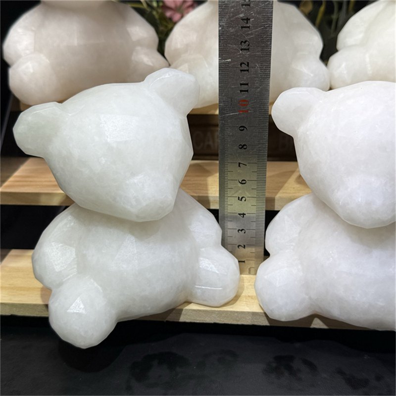 White Marble Faceless Bear Crystal Carving wholesale product photo 4